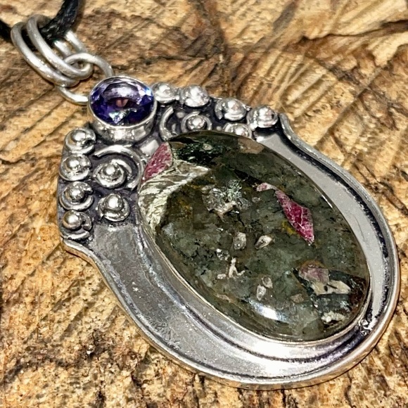 Dark Eudyalite Pendant 2 1/4” - Picture 8 of 13